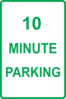 Ten Minute Parking Clip Art